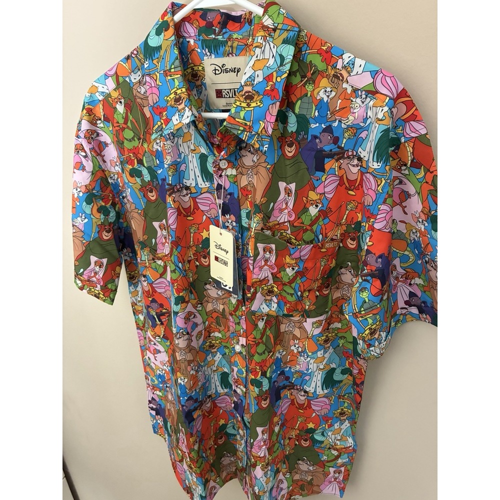 RSVLTS DISNEY ROBIN HOOD WELCOME TO NOTTINGHAM KUNUFLEX CAMP SHIRT XL - Picture 5 of 6